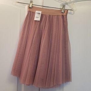 Charlotte Russe Mauve Pleated Tulle Skirt Size XS
